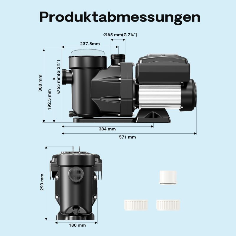 XPOtool uima-allaspumppu 1500 W 33600 l/h 18 m säädettävä pyörimisnopeus