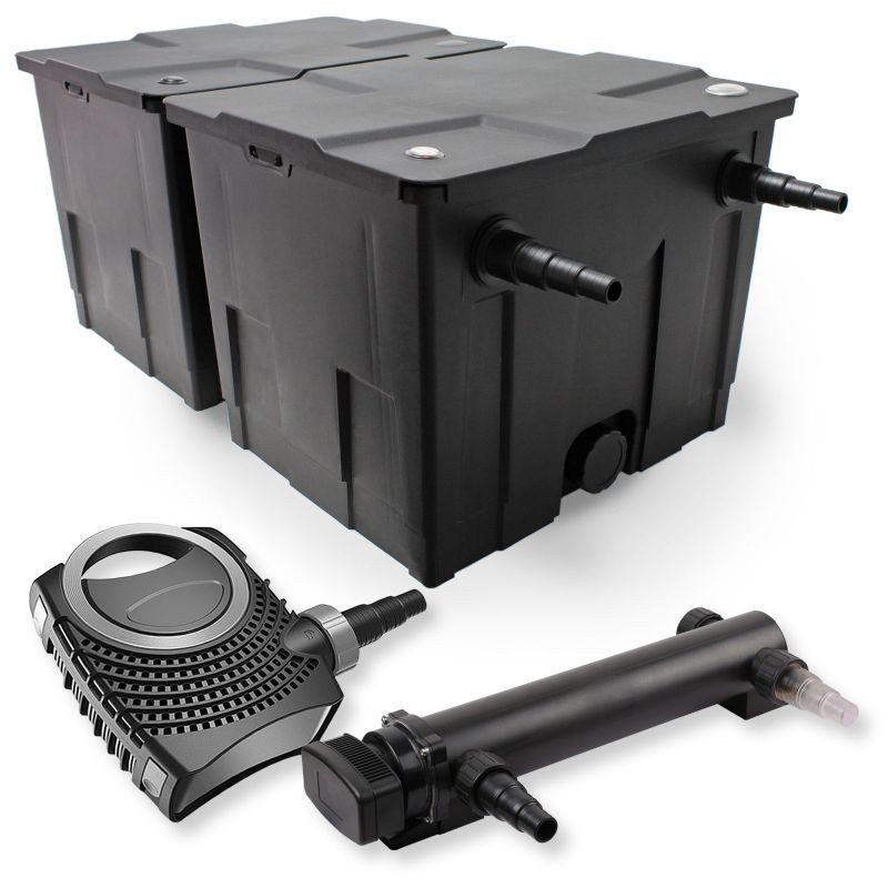 SunSun lampisuodatinsetti CBF-350B 60000 l, CTF-8000 SuperECO pumppu 8000 l/h, CUV-324 UVC-puhdistin 24 W