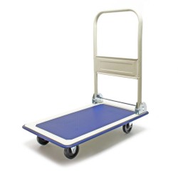 Alustavaunu 150 kg, 720x475x840 mm, taittuva kahva, kumipäällysteinen lastauspinta