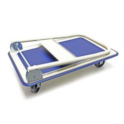 Alustavaunu 150 kg, 720x475x840 mm, taittuva kahva, kumipäällysteinen lastauspinta