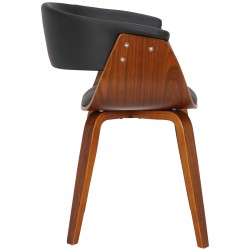 Bruce-tuoli moderni keinonahkainen ruokapöydän tuoli käsinojilla