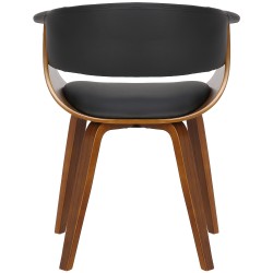 Bruce-tuoli moderni keinonahkainen ruokapöydän tuoli käsinojilla