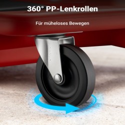 Korjausmakaaja 1015 x 475 x 116 mm, 180 kg, polyeteeni, irrotettava niskatuki ja työkalulokerot