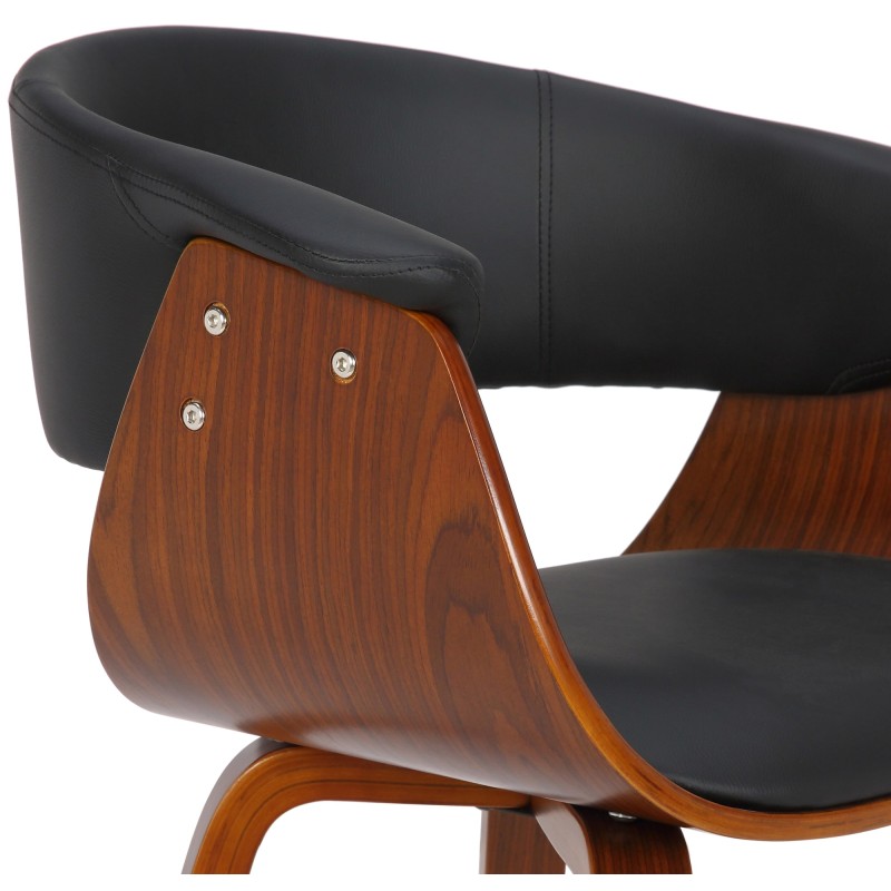 Bruce-tuoli moderni keinonahkainen ruokapöydän tuoli käsinojilla