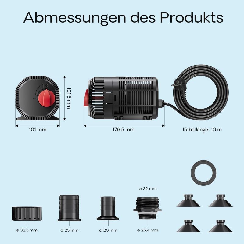 SunSun CQB-2500 SuperECO lampupumppu 2700 l/h, 45 W, keraaminen akseli