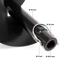 Maaporan terä 200 mm, valurauta, kiinteä kärki