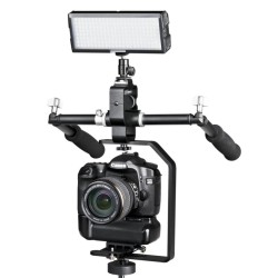 Walimex pro 192 Daylight LED-videovalaisin, päivänvalo, akulla ja diffuusorilla