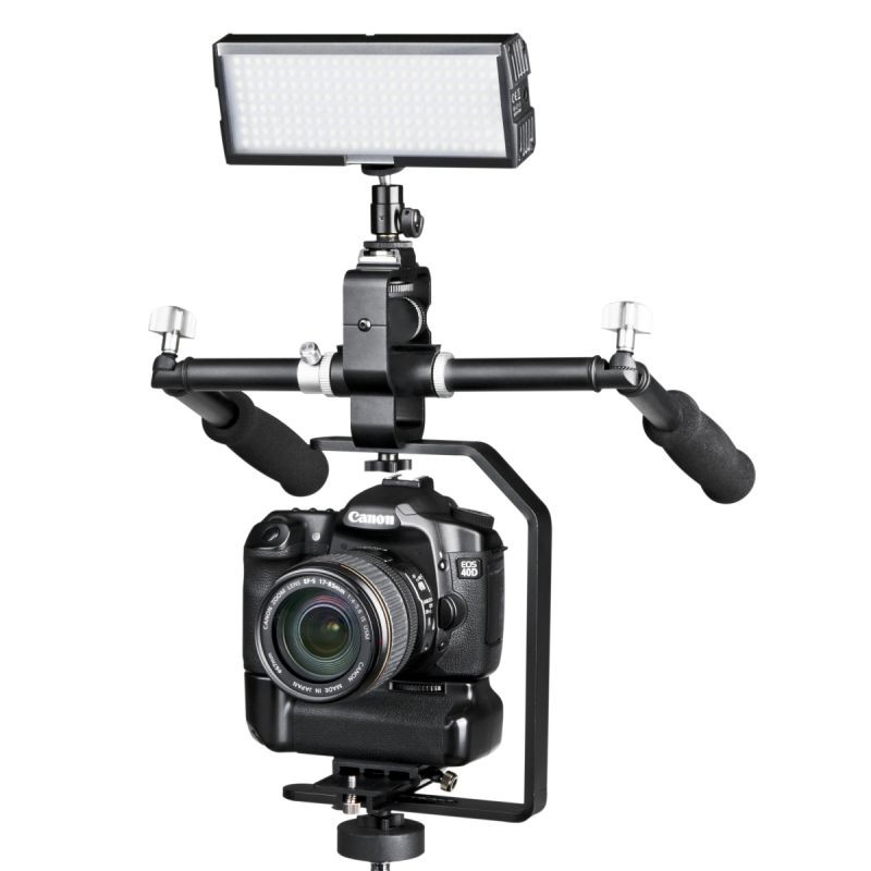 Walimex pro 192 Daylight LED-videovalaisin, päivänvalo, akulla ja diffuusorilla