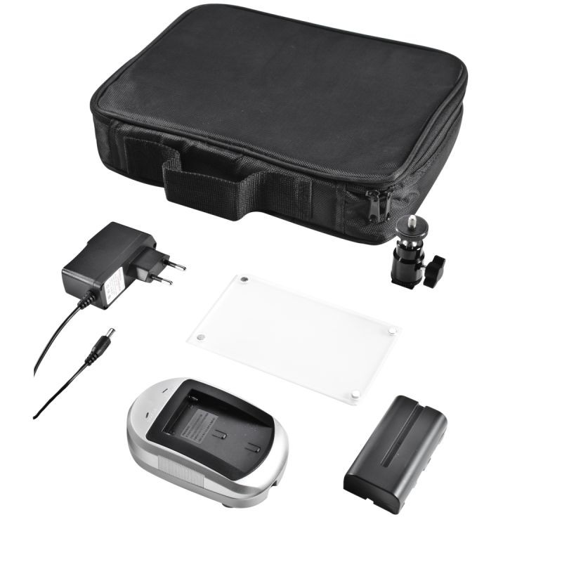 Walimex pro LED-videovalo 209 Bi-Color, 3200-5600 K, akku ja laturi