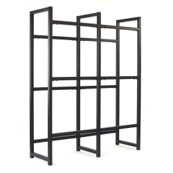 Toboli juomalaatikkohylly 6 laatikolle teräs musta 91 x 31 x 116 cm 20 kg taso