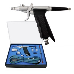 Airbrush pistolisetti Typ 116AK Double Action suuttimet 0 2 0 5 mm 3 värikuppia pienoismallit ja kynsitaide