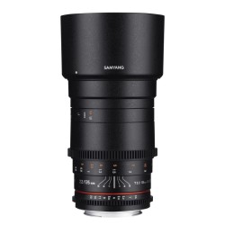 Samyang 135mm f 2 2 teleobjektiivi Canon EF manuaalinen tarkennus 0 8 hammasrengas musta