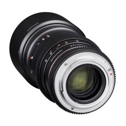Samyang MF 135 mm T2,2 videobjektiivi Sony E, täyskenno ja APS-C