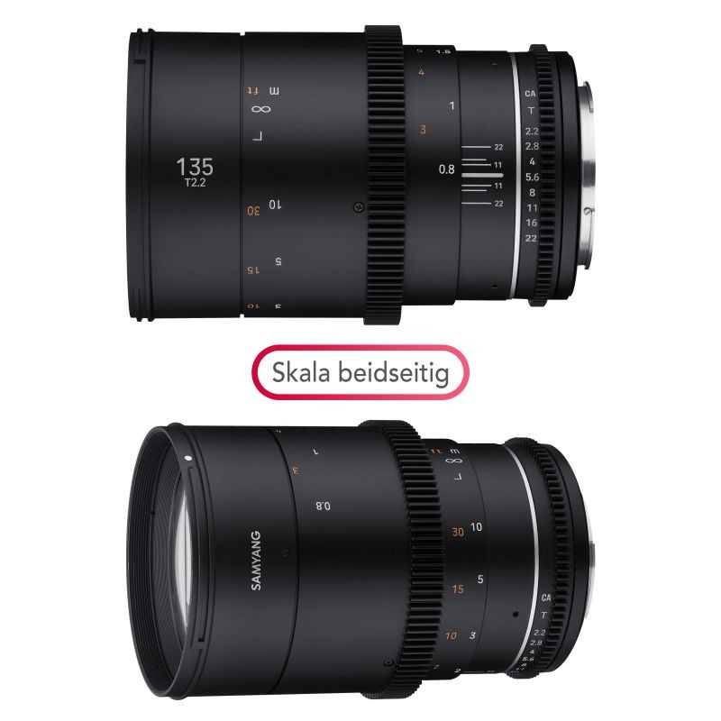 Samyang MF 135mm T2,2 VDSLR MK2 videobjektiivi Canon EF / EF-S, manuaalinen tarkennus