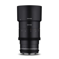 Samyang MF 135mm T2 2 VDSLR MK2 teleobjektiivi Sony E FE täyskenno ja APS C