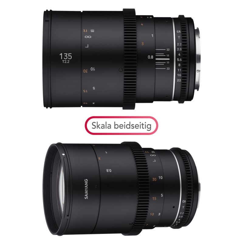 Samyang MF 135mm T2,2 VDSLR MK2 MFT teleobjektiivi Micro Four Thirds -kameroille