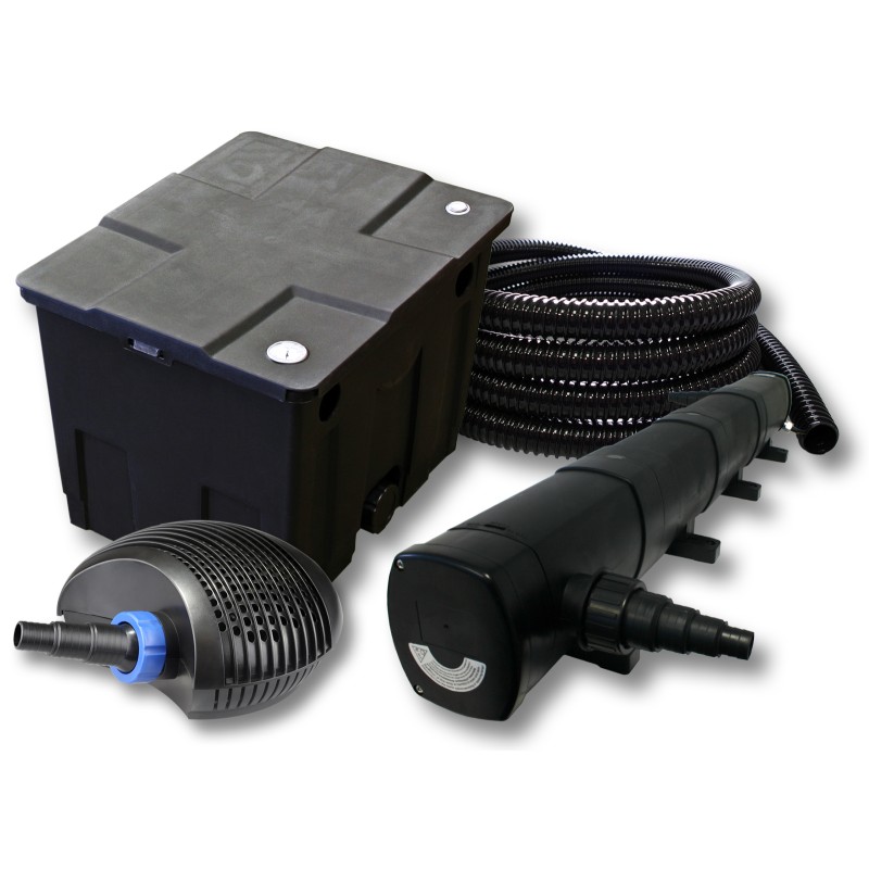 SunSun lampisuodatinsetti CBF-350 CTF-6000 SuperECO pumppu 6000 l/h, CUV-272 UVC-puhdistin 72W, 25m letku 25mm