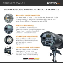 Walimex pro Campaigner 400 HS -studiovalaistussetti, 400 Ws, softbox 60 x 90 cm, valojalka ja kuljetuslaukku