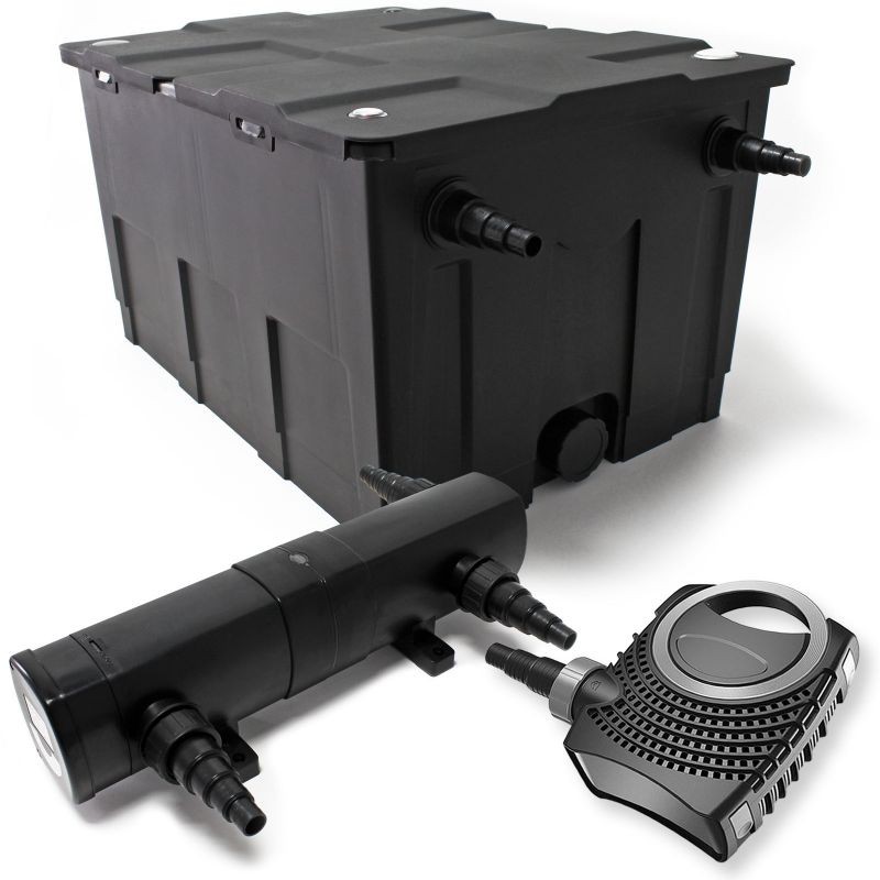 Lampisuodatinsetti CBF-550 60 000 l, NEO-10000 SuperECO pumppu 10 000 l/h, CUV-236 UVC-selkeytin 36 W