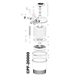 SunSun lammen painesuodattimen kansi CPF-20000, CPF-30000, CPF-50000