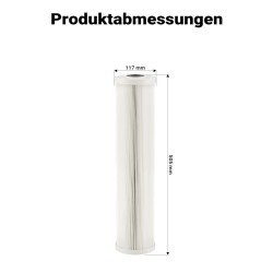 Naturewater poimusuodatinpatruuna 508 mm, sedimentti- ja aktiivihiilisuodatin