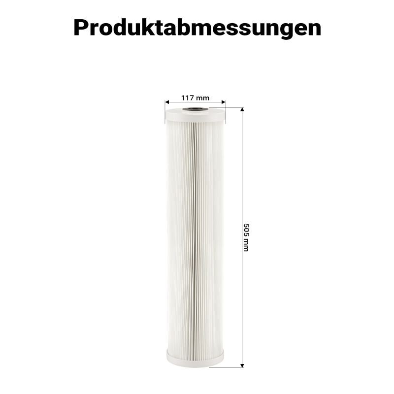 Naturewater poimusuodatinpatruuna 508 mm, sedimentti- ja aktiivihiilisuodatin