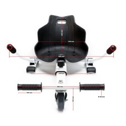 Säädettävä istuinkartti hoverboardille, musta, max. kantavuus 120 kg