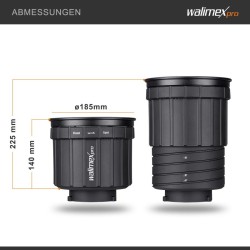 Walimex pro Zoomspot-kohdevalo, Bowens- ja Walimex pro -liitännät, 12°–40°, LED-valaisimet max 350 W