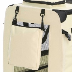 Fudajo Taitettava kuljetuslaatikko koirille ja kissoille, XL (82x56x58 cm), Beige