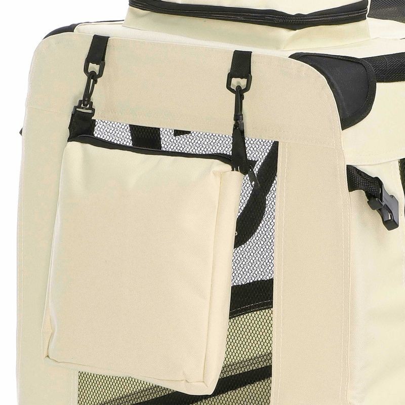 Fudajo Taitettava kuljetuslaatikko koirille ja kissoille, XL (82x56x58 cm), Beige