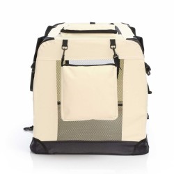 Fudajo Taitettava kuljetuslaatikko koirille ja kissoille, XL (82x56x58 cm), Beige