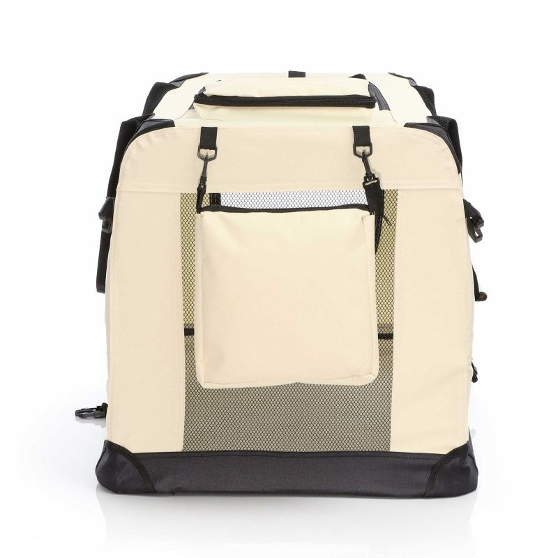 Fudajo Taitettava kuljetuslaatikko koirille ja kissoille, XL (82x56x58 cm), Beige