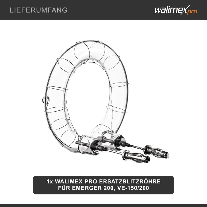 Walimex pro varaosalampu Emerger 200 ja VE-150/200 Excellence -salamoihin, 150-200 W, 5400-5800 K