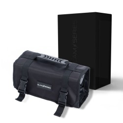 GlamSeries GlamOrganizer meikkiorganisaattori 230 x 120 x 180 mm rullattava 4 läpinäkyvää sisäpussia musta