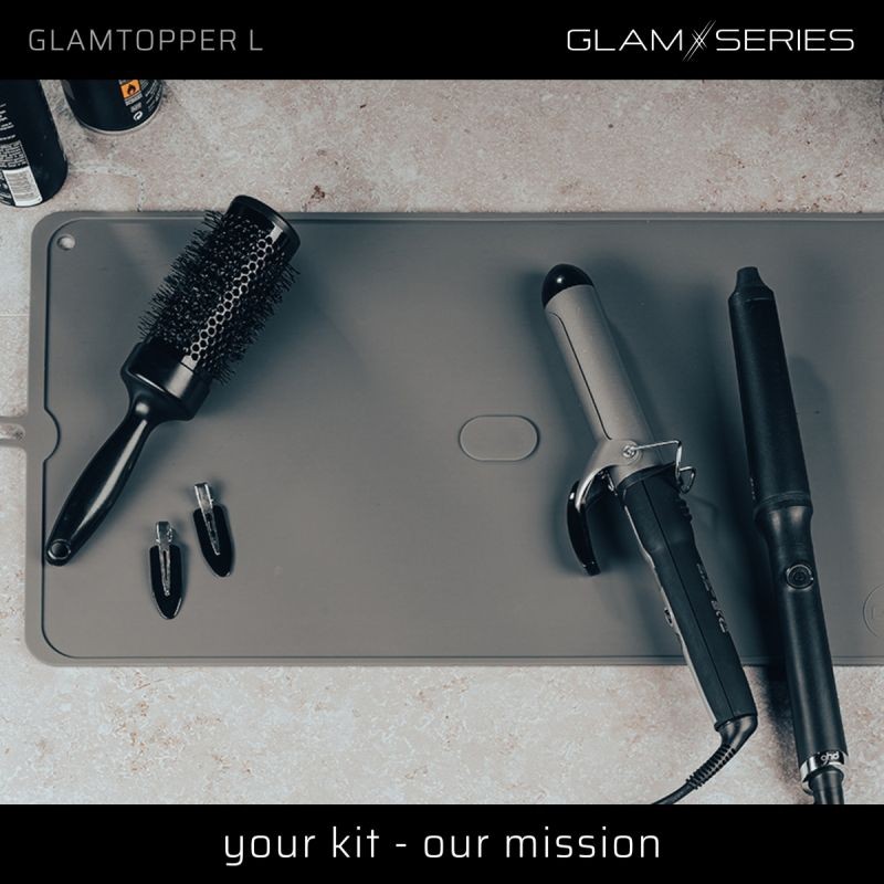 GlamSeries GlamTopper L lämmönkestävä silikonialusta 30 x 55 x 0,5 cm, harmaa