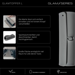 GlamSeries GlamTopper L lämmönkestävä silikonialusta 30 x 55 x 0,5 cm, harmaa
