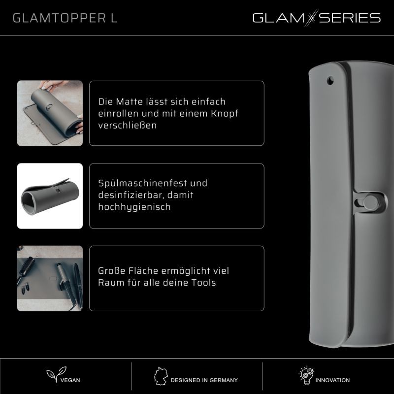 GlamSeries GlamTopper L lämmönkestävä silikonialusta 30 x 55 x 0,5 cm, harmaa