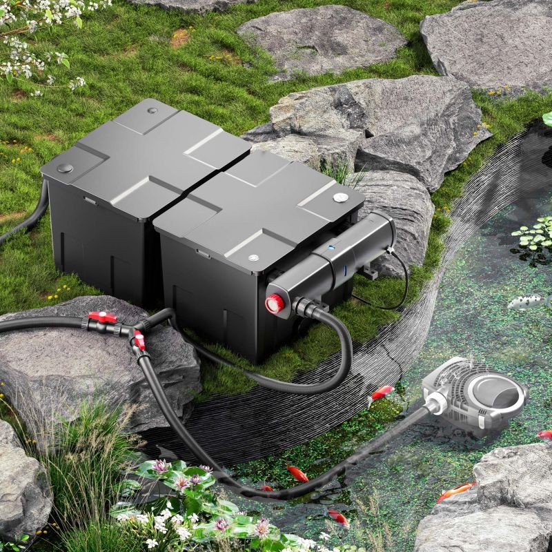 SunSun Lampisuodatinsetti: CBF-350B 60000 l, NEO-10000 SuperECO pumppu 10000 l/h, CUV-224 UVC-selvityin 24 W