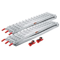 Alumiiniset ajorampit 2 kpl 310 cm 1080 kg taitettavat moottoripyörille ja mönkijöille