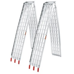 Alumiiniset ajorampit 2 kpl, 310 cm, 1080 kg, taitettavat, moottoripyörille ja mönkijöille