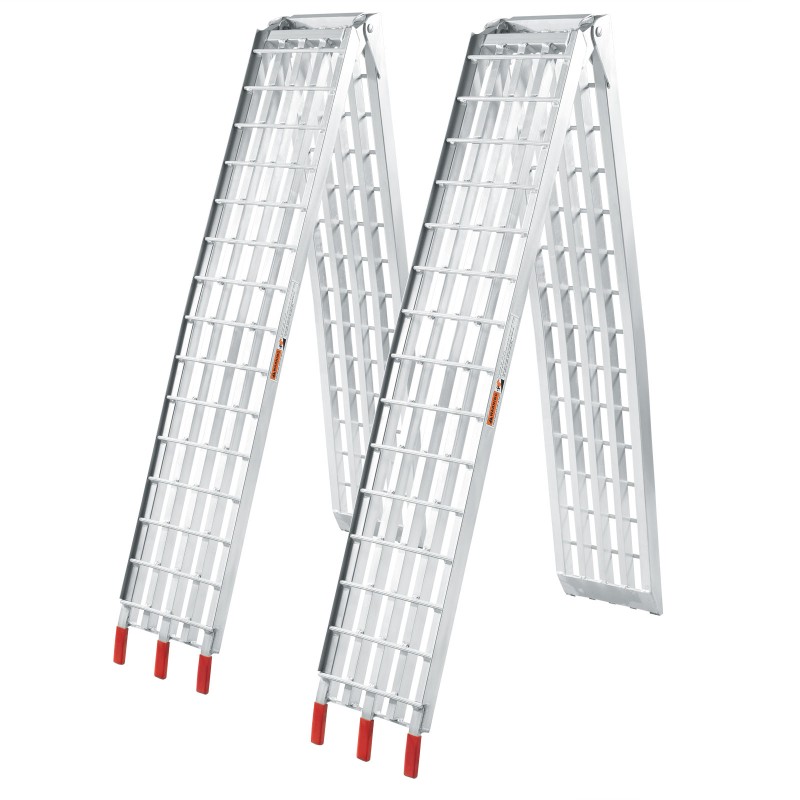 Alumiiniset ajorampit 2 kpl, 310 cm, 1080 kg, taitettavat, moottoripyörille ja mönkijöille