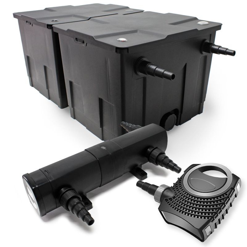 SunSun lampisuodatinsetti: CBF-350B 60000 l, NEO-10000 pumppu 10000 l/h, CUV-236 UVC-selkeytin 36 W