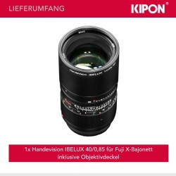 Handevision IBELUX 40 mm f/0.85 manuaalinen objektiivi Fuji X APS-C, musta