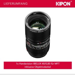 Handevision Ibelux 40 mm f/0.85 objektiivi, MFT-kiinnitys, APS-C, musta