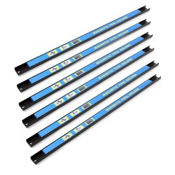 Magneettilista 6 kpl 61 cm hiiliteräs sininen