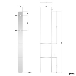 XPOtool H-tolppajaljat 101 x 600 mm, kuumasinkitty hiiliteräs, 4 kpl