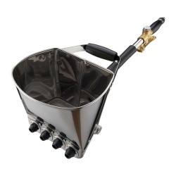 Rappauskone 6 10 bar 8 mm suutin 3 7 l suppilo 72 cm alumiini ja ruostumaton teräs