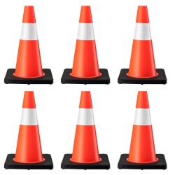 Liikennekartiot 45 cm 6 kpl heijastavat PVC ja kumi