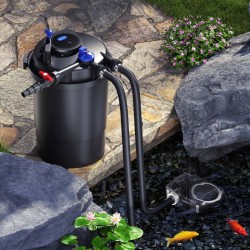 SunSun CPF-30000 painesuodatinpaketti: 55W UV-C, NEO-12000 pumppu 12000 l/h, 10m letku 38mm, letkukiristimet