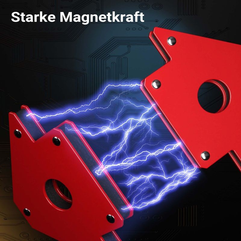 Hitsausmagneettisetti 12 kpl, 11 kg, 20 kg, 32 kg, 45°, 90°, 135°, punainen